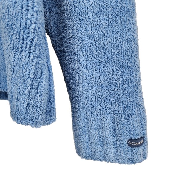 Columbia Vintage Women's Plush Fleece Turtleneck Sweater Dusty Blue Size Large - Picture 5 of 8